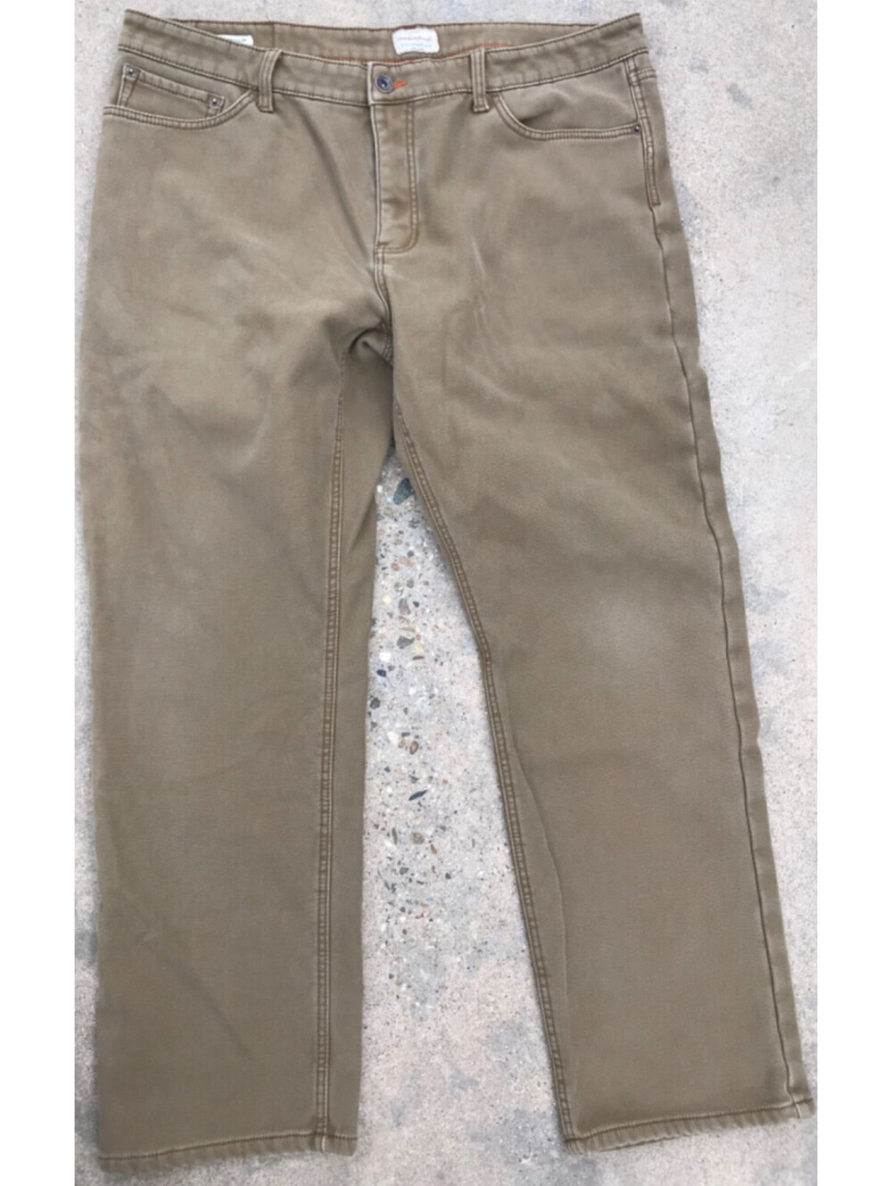 Weatherproof Vintage Men’s Fleece Lined Tan Jeans Size 40x32 Warm Pants Winter